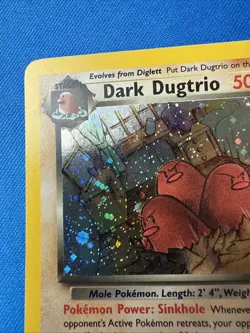 2000 Pokemon HOLO Dark Dugtrio Rare Team Rocket 6/82!!! - Image 2