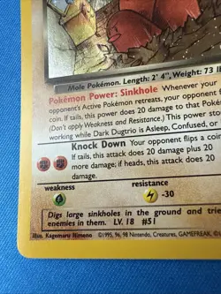 2000 Pokemon HOLO Dark Dugtrio Rare Team Rocket 6/82!!! - Image 4