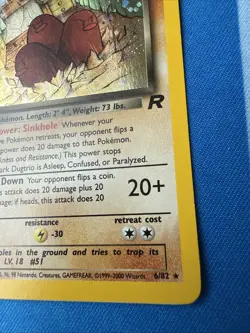 2000 Pokemon HOLO Dark Dugtrio Rare Team Rocket 6/82!!! - Image 5