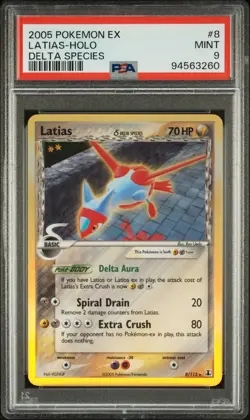 2005 POKEMON EX DELTA SPECIES #8 LATIAS HOLO PSA 9 - Image 1