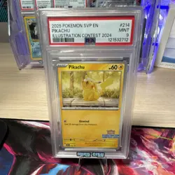 Pokemon Pikachu Promo Illustration Contest 2024 Scarlet & Violet 214 PSA 9 - Image 1