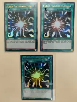 3x Super Polymerization DUDE-EN040 Ultra Rare 1st Ed LP Yugioh! - Image 1