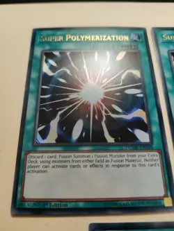 3x Super Polymerization DUDE-EN040 Ultra Rare 1st Ed LP Yugioh! - Image 2