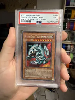 YU-GI-OH! MAGIC RULER 1ST EDITION #MRL-000 BLUE-EYES TOON DRAGON PSA 9 - Image 1