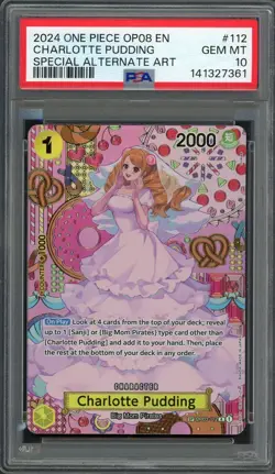 PSA 10 Charlotte Pudding (SP Alt Art) OP08 OP03-112 EN One Piece B22 - Image 1