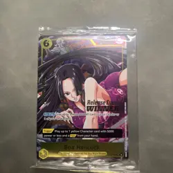 One Piece Boa Hancock OP-15 “Pre Release Event Winner” P-115 Holo Stamp English - Image 1