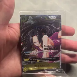 One Piece Boa Hancock OP-15 “Pre Release Event Winner” P-115 Holo Stamp English - Image 3