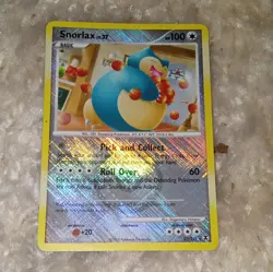 Pokemon Snorlax 033/111 League & Championship Promo Reverse Holo 100 HP Card - Image 1