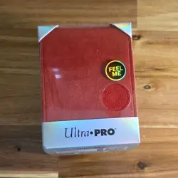 Ultra PRO Alcove Flip Red Microsuede Magnetic Deck Box 100+ Standard Cards - Image 1