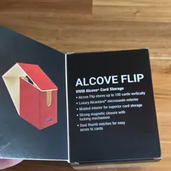 Ultra PRO Alcove Flip Red Microsuede Magnetic Deck Box 100+ Standard Cards - Image 2