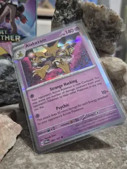 pokemon Cards Alakazam Holo 1pcs+1pcs Sleeve 2024 #082/167 - Image 1