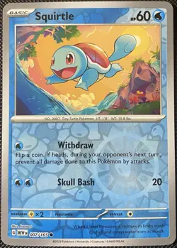 Squirtle 007/165 Sv: Scarlet & Violet 151 Reverse Holo - Pokemon Card - Image 1