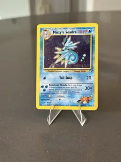 Pokemon 2000 Gym Heroes Misty's Seadra Prerelease Stamp Promo Holo Card 9/132 - Image 1