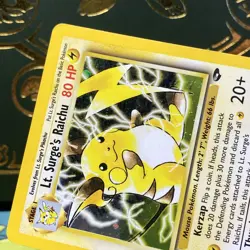 1st Edition Lt. Surge's Raichu (11/132) Gym Challenge Holo Pokemon Card MP + - Image 3