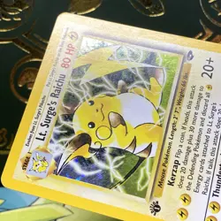 1st Edition Lt. Surge's Raichu (11/132) Gym Challenge Holo Pokemon Card MP + - Image 4