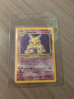 Pokemon Alakazam TCG Base Set Holo Rare Card 1/102 - Image 1