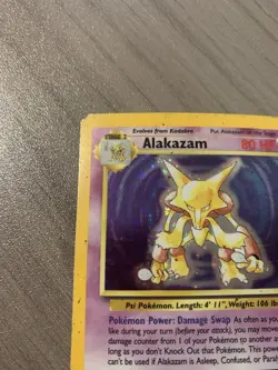 Pokemon Alakazam TCG Base Set Holo Rare Card 1/102 - Image 3