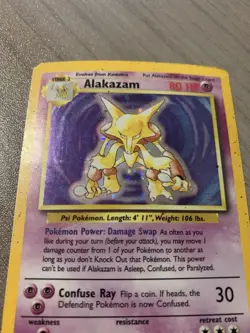 Pokemon Alakazam TCG Base Set Holo Rare Card 1/102 - Image 5