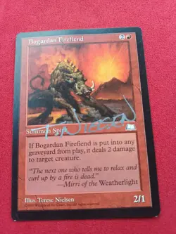 Bogardan Fiend Weatherlight Signed by Terese Nielsen Magic the Gathering - Image 1