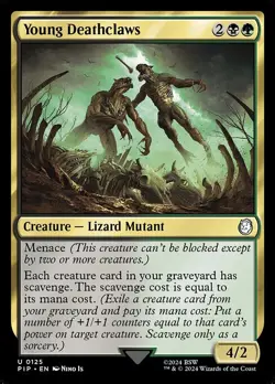 NM Young Deathclaws, MTG, Fallout, Magic the Gathering, 125 - Image 1