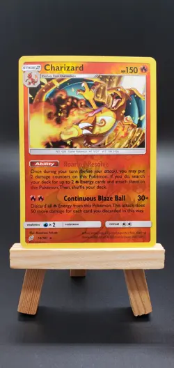 Charizard 14/181 Pokemon Sun & Moon Team Up Reverse Holo Rare & Non Holo Rare - Image 3