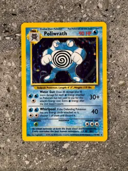 Pokemon TCG Cards Poliwrath 13/102 Base Set Holo Rare - Image 1