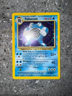 Pokemon TCG Cards Poliwrath 13/102 Base Set Holo Rare - Image 3