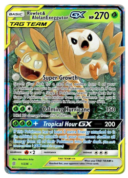 Pokemon Rowlet & Alolan Exeggutor GX 1/236 -Unified Minds- MINT - Image 1