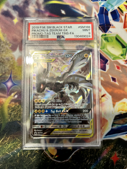 Pokemon Pikachu & Zekrom GX SM168 Promo PSA 9 - Image 1