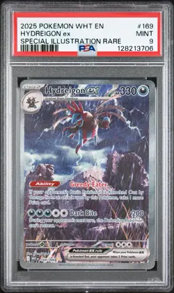 Pokemon - Hydreigon ex - 169/086 - 2025 WHT EN - Holo - Rare PSA 9 Mint - Image 1
