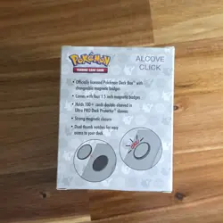 Ultra PRO Pokemon TCG Alcove Click Deck Box Kalos Purple 100+ct Magnetic Badges - Image 3