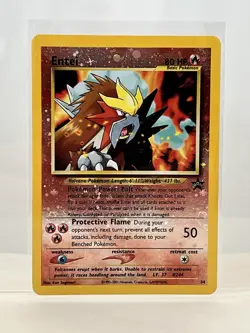 Double Swirl 🌀Entei 34 - Black Star Promo Pokemon 3 Reverse Holo Lightly Played - Image 1