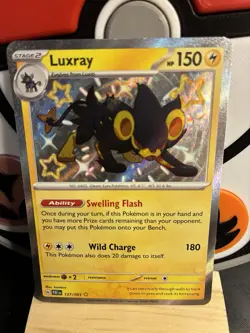 Pokemon TCG Luxray 137/091 Sv: Paldean Fates Baby Shiny Rare Holo 2024 NM/M - Image 1
