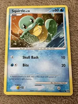 2009 Pokemon TCG Platinum Squirtle Lv.16 HP60 Regular Non-holo 96/127 MP - Image 1