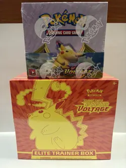 Lot of 2 Pokemon TCG Vivid Voltage Booster Box & ETB Bundle New 44 Packs Sealed - Image 1