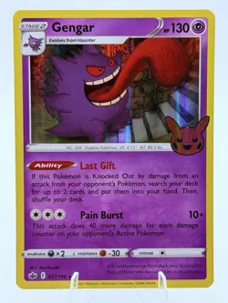 Pokemon TCG Gengar 057/198 Trick or Trade Rare Holo - Image 1