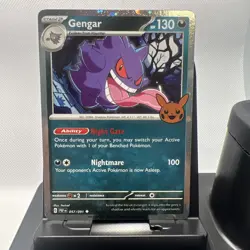 Pokemon TCG Gengar 57/91 Paldean Fates SV4.5 Cosmos Holo NM Trick or Treat 2024 - Image 1