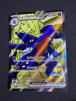 Cynthia's Garchomp ex 215/182 Destined Rivals Pokemon TCG Full Art - Image 1