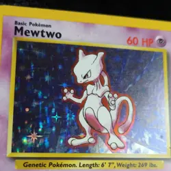 Pokemon TCG Mewtwo Base Set Holo Rare 10/102 Wizards 1999 Basic English - Image 2