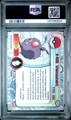 2000 TOPPS CHROME POKEMON T.V. #48 VENONAT PSA 10 - Image 2