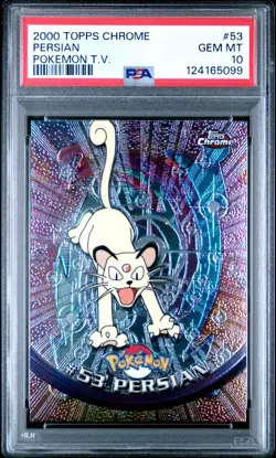 2000 TOPPS CHROME POKEMON T.V. #53 PERSIAN PSA 10 - Image 1