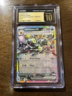 Pokemon Umbreon EX Double Rare Holo Prismatic Evolutions060/131 CGC Pristine 10 - Image 1