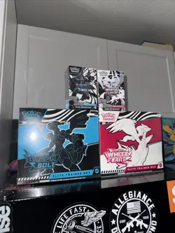 2 Booster bundles 2 ETBs . Pokemon Scarlet And Violet . Black Bolt White Flare - Image 1