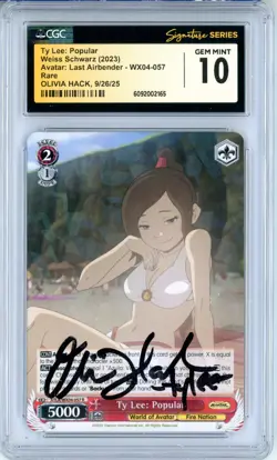 CGC GEM MINT 10 Olivia Hack Weiss Schwarz Ty Lee: Popular Avatar ATLA/WX04-057 R - Image 1