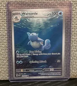 Pokemon TCG Wartortle 171/165 Scarlet & Violet 151 Illustration Rare Holo Card - Image 1