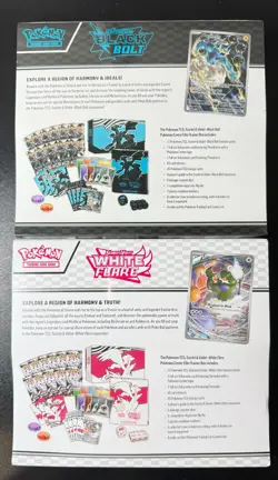 Pokemon Center Black Bolt & White Flare Elite Trainer Box ETB Set New Sealed - Image 2