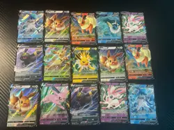 Pokemon TCG Eevee Evolutions V Promo Card Lot Sword & Shield Promo 15 Cards - Image 1