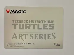 Lessons From Life MTG TMNT Art Card Gold-Stamped 14/54 - Image 2