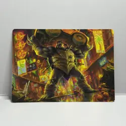 Slash Reptile Rampager Art Card 10/54 Gold-Stamped MTG TMNT ASTMT EN NM - Image 1
