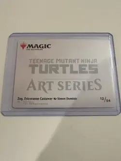 Zog, Triceraton Castaway Art Card (Gold-Stamped Signature) TMNT - Image 2